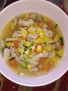 Foto resep Sop jagung manis ayam suwir