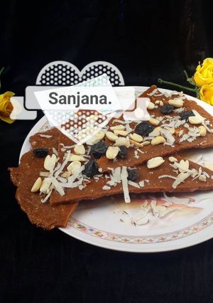 A picture of Jaggery chapda.