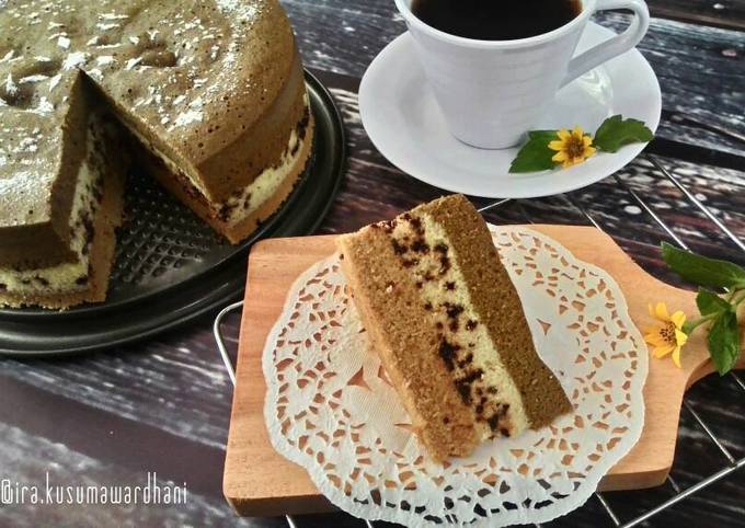 Bolu Kukus Coklat Kopi/ Mocha Coffe Steamed Cake