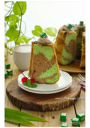 Foto resep Pandan Milo Chiffon Cake
