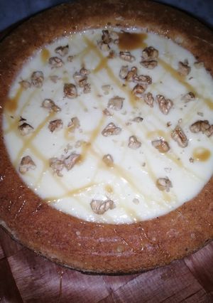 صورة لوصفة كيك بكريمة الكراميل