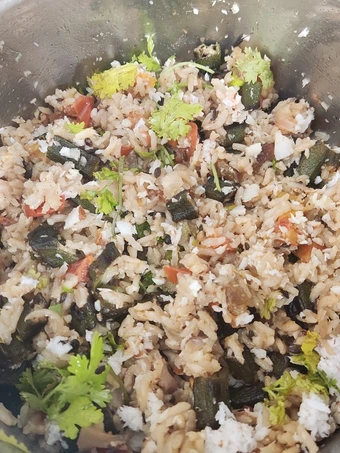 Recipe Bhindi Rice which Delicious