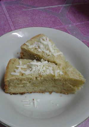 Foto resep Banana cake lembut 5 bahan 😄 No Bp No oven 😅