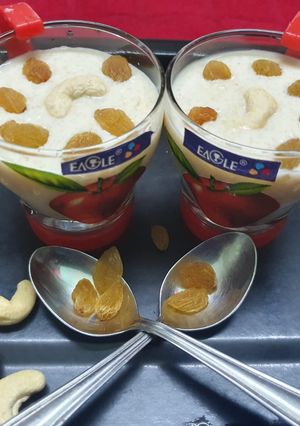 A picture of Semolina Pudding with Date Palm Jaggery.