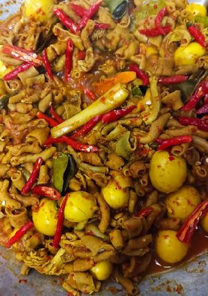 Foto resep Oseng usus pedas