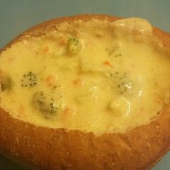 A picture of One pot broccoli cheddar soup.