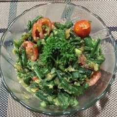 A picture of Long Bean salad.