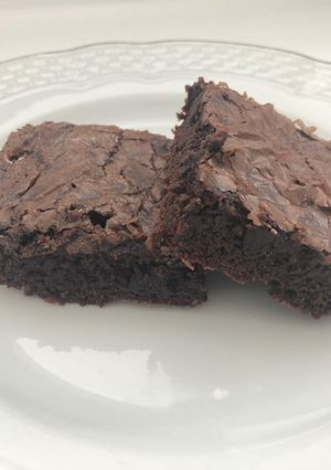 Una foto de Brownie con Nesquik estilo cuarentena