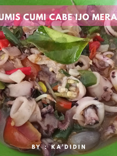 Foto resep Tumis Cumi Sambel Ijo Merah