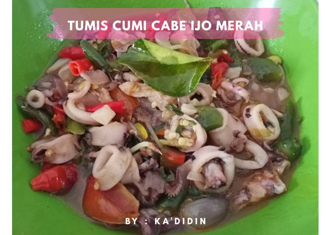 Tumis Cumi Sambel Ijo Merah