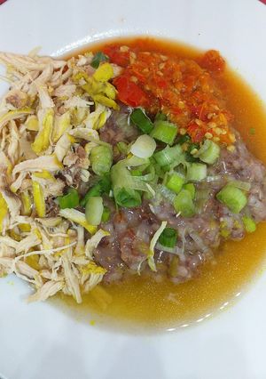 Foto resep Bubur Ayam Beras Merah #DIET #DEBM