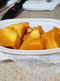 Calabaza cocida en microondas