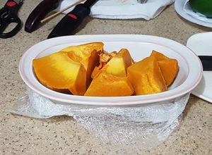 Una foto de Calabaza cocida en microondas