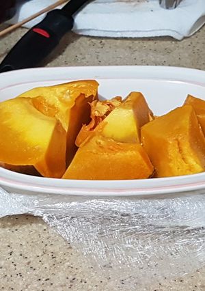 Una foto de Calabaza cocida en microondas