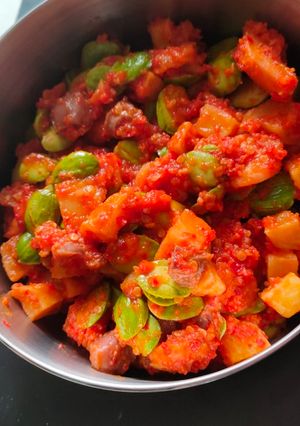 Foto resep Sambal Kentang Pete Udang Ampela