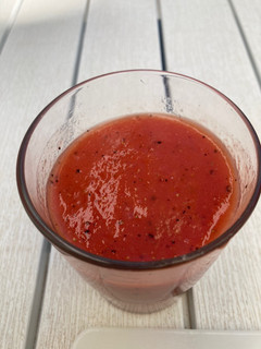 Una foto de Batido de papaya, sandía y fresas