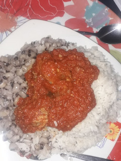 A picture of Beans, Rice, Stew.