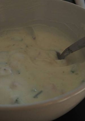 Une photo de Sauce fromage blanc ail et fines herbes