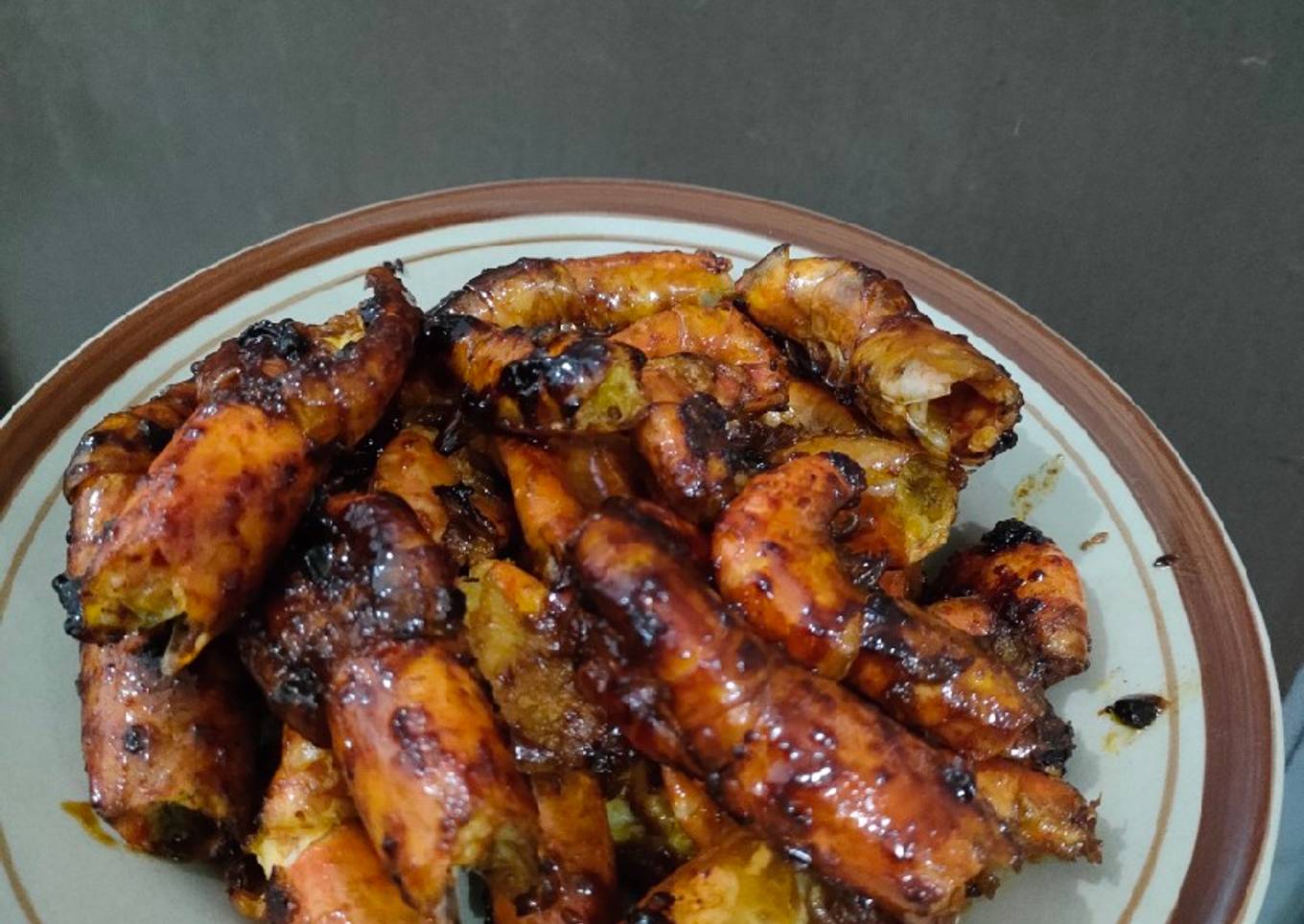 Udang bakar teflon