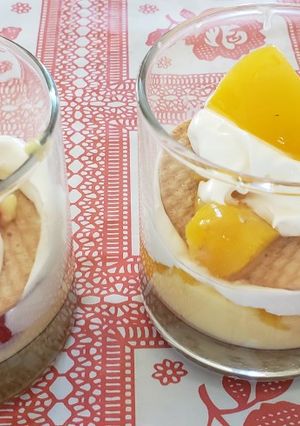 Una foto de Postre de frutas