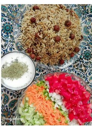 عکسی از دستور کلم پلو شیرازی