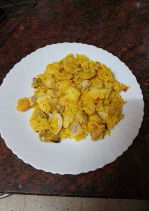 Una foto de Arroz marinero