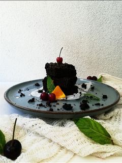 عکسی از دستور کیک براونى.