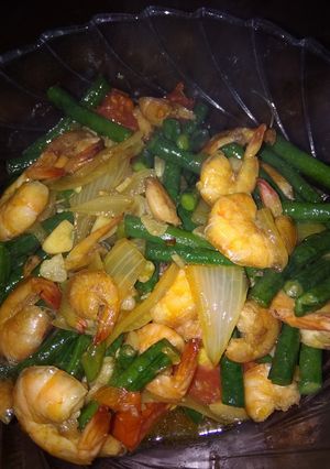 Foto resep Oseng udang kacang sedap dan simple