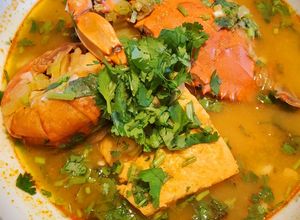 Una foto de Sopa de mariscos