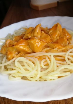 Pizzás csirkemell-spagetti 🍝 recept fotója