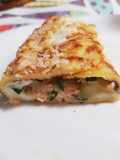 Crespelle in verde e rosa