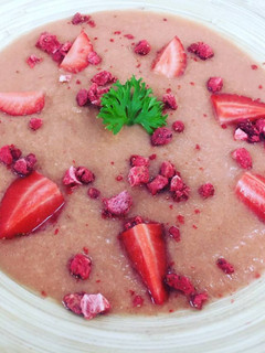 Una foto de Gazpacho de fresa