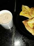 Toast bread and tea