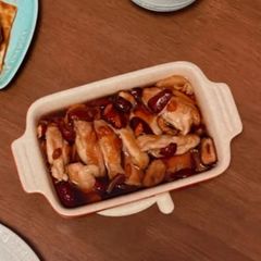 A picture of Steamed Chicken with Red Dates, Goji Berries, and Ginger.