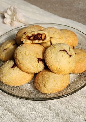 Una foto de 🍪🥜🍫Galletitas rellenas de chocolate con maní 🍫🥜🍪