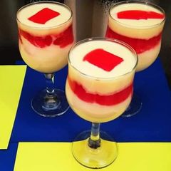 Colorful banana custard A picture of Colorful banana custard.