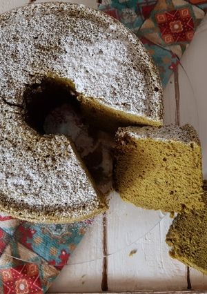 Foto di Chiffon cake verde al tè matcha 🍵🥯
