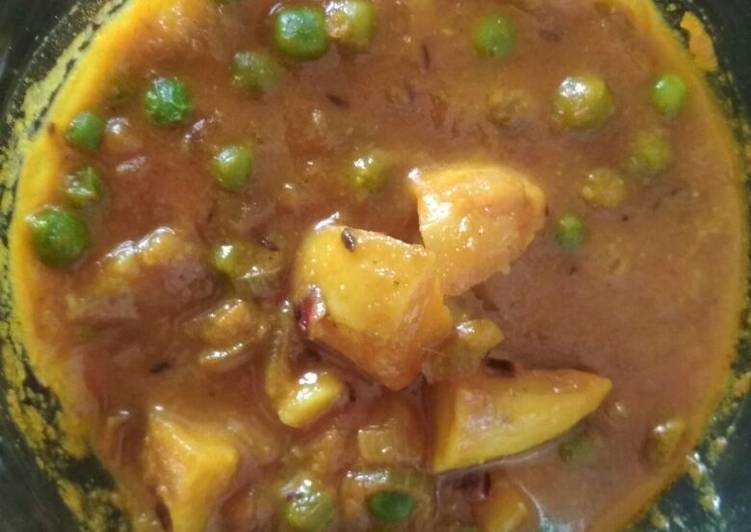 Easiest Way to Make Recipe of Aloo matar curry