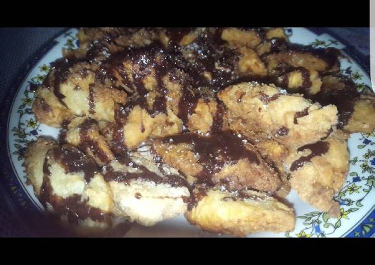 Pisang creaspy chocolatos ala rumahan