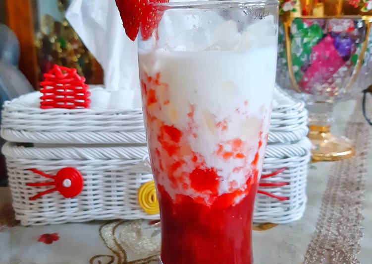 Resep Korean Strawberry Milk Anti Gagal