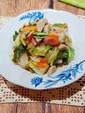 Tumis Sawi Bakso Sosis Saus Tiram