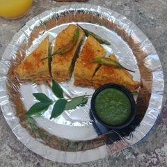 Potato Bread Pakora Sandwich A picture of Potato Bread Pakora Sandwich.