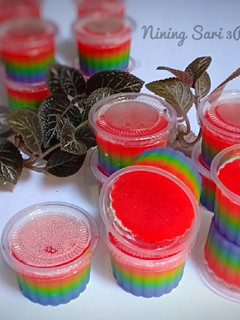 Foto resep Puding cup rainbow