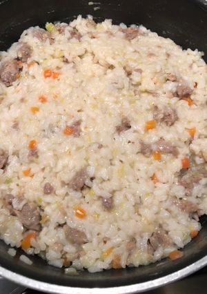 Foto di Risotto porri e salsiccia