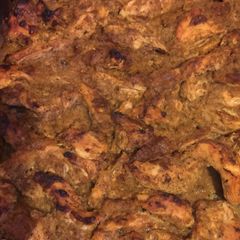 A picture of Baked Chicken Strips, Indian Curry style.