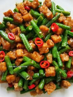 Foto resep Tumis Tempe Kacang Panjang