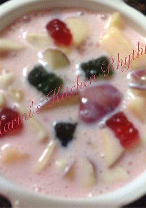 A picture of Fruit custard.