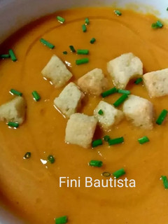 Una foto de Crema de calabaza