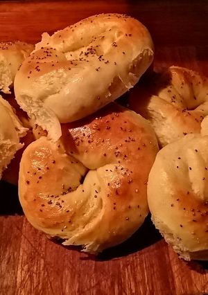 Una foto de Rosquetones de jamón queso panceta y chía