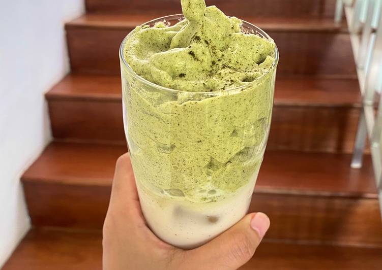 Cara Membuat Low calories matcha dalgona Anti Gagal!